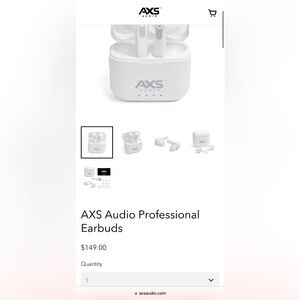 AXS Audio Active Noise Cancelling Ware
Buds- White